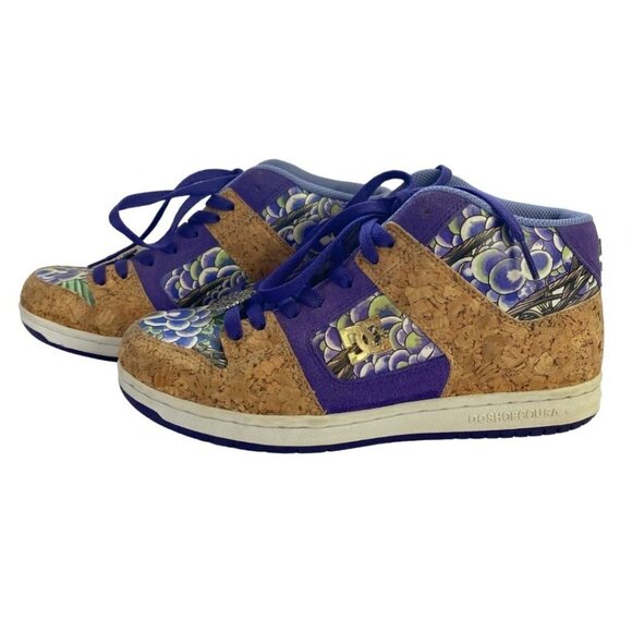 DC SHOES X DARREN BRASS TAN PURPLE GRAPES OF WRATH LACE UP SNEAKERS - 8,5 - Picture 1 of 9